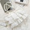 Tote Bag For Women With Lace Overlay Large Capacity Polyester Shoulder Purse For Daily Use