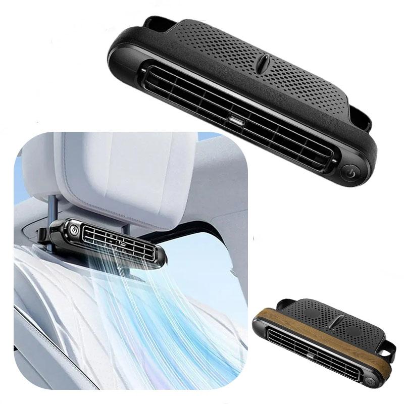 Car Seat Cooling Fan Car Rear Backrest Electric Fan 3 Speed Adjustable Headrest Cooling Air Fan Large 3000mAH Battery For Cars