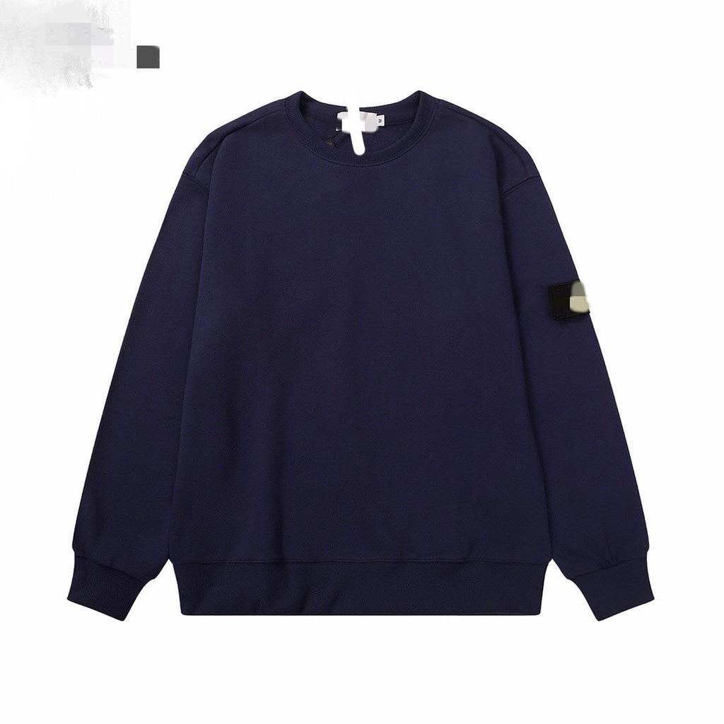 Unisex Solid Color Compass Patch Hoodie: Trendy European/American Style for Spring/Autumn, Loose Fit Long Sleeve