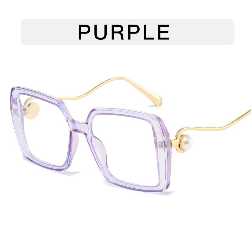 Square Shape Sunglasses for Women Pearl Decoration Big Size Women's Sun Glasses Travelling Driving Sunglass Women