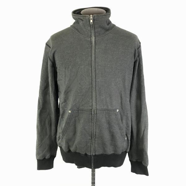 ABX High Neck Full Zip Sweat Blouson Outerwear 2 Men M Gray Ribbed Sleeves ABX(USED)