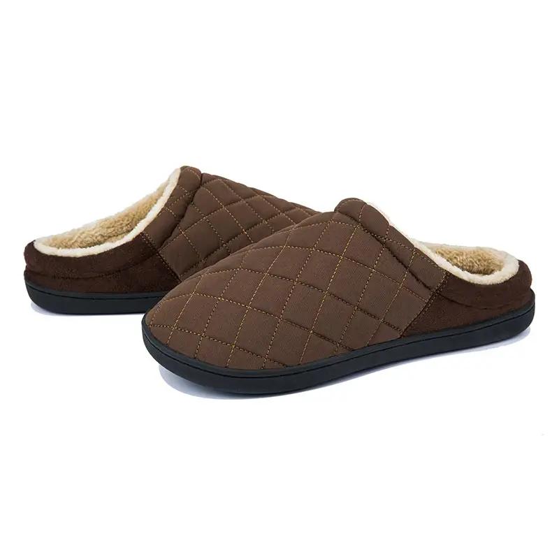 Men Cotton Slippers Winter Casual Warm Plush Sneakers Non-slip Outdoor Men Cotton Shoes Male Soft Sole Slippers Big Size 49 50