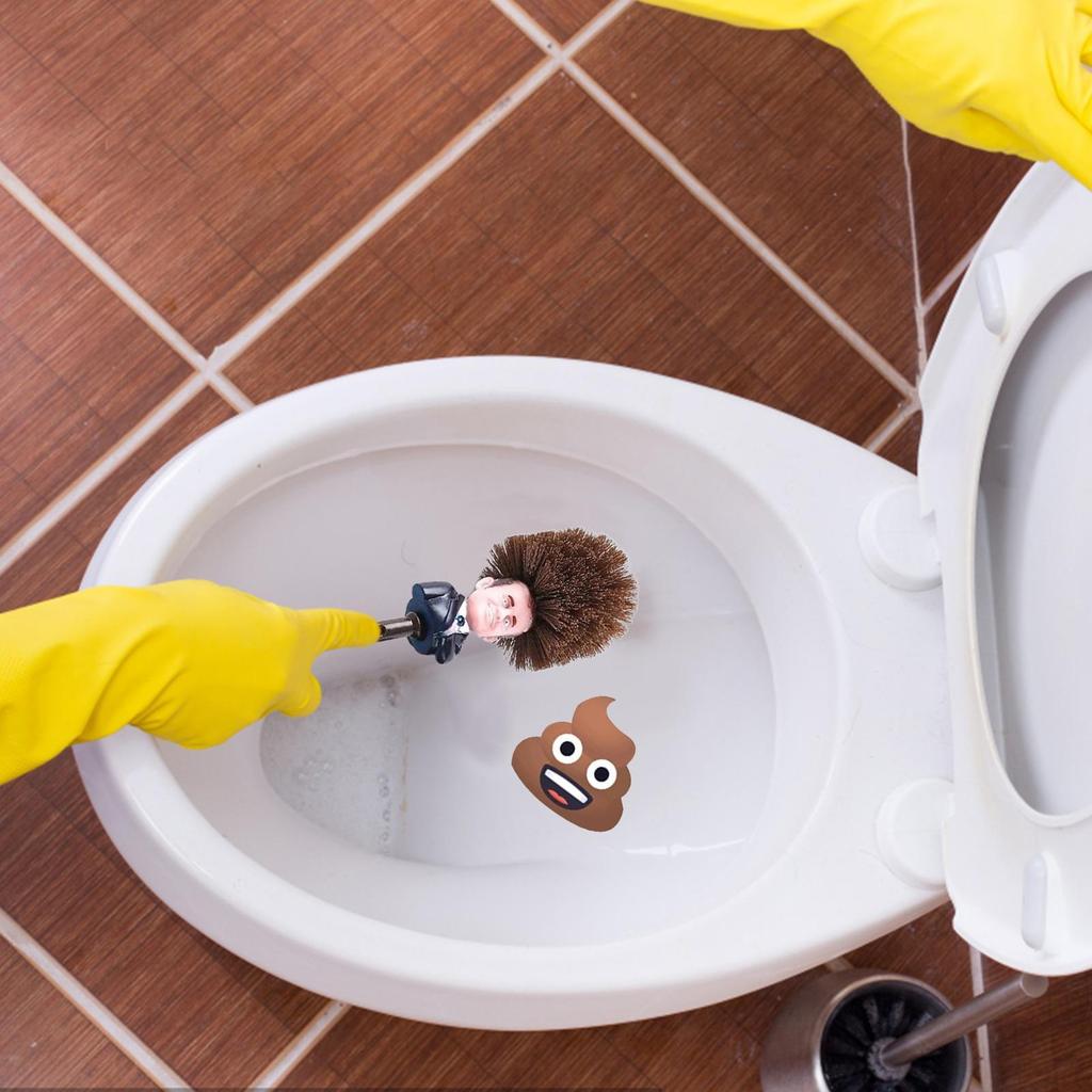 President Toilet Brush With Base To Make Toilet Great Again Toilet Brush With Holders WC Borstel Creative Toilet Brush