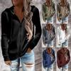 Autumn Winter New Striped Casual Loose Fit Knitwear Zip Up Cardigan Long Sleeve Hooded Sweater for Women
