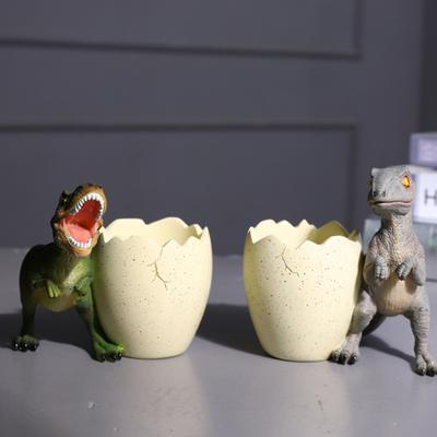 Yousheng Dinosaur Pen Holder Resin Desk Ornament Cute Dino Toothbrush And Toothpaste Holder Makeup Brushes Organizer Fun Dinosaur Decoration