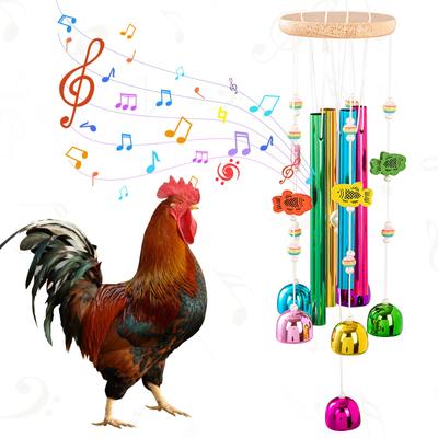 Chicken Chew Toys For Coop Multicolor Chicken Wind Chime Enrichment Toys Art Hanging Decoration For Bird Parrot Parakeet Budgerigar Lovebird