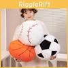 Rugby Basketball Tennis Sports Balls Plush Toy Stuffed Doll Decoration 35cm Gift