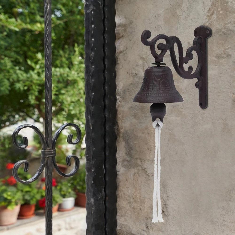 Weatherproof Cast Iron Door Bell Metal Wall Mounted Bell Vintage Doorbell  Garden Decor