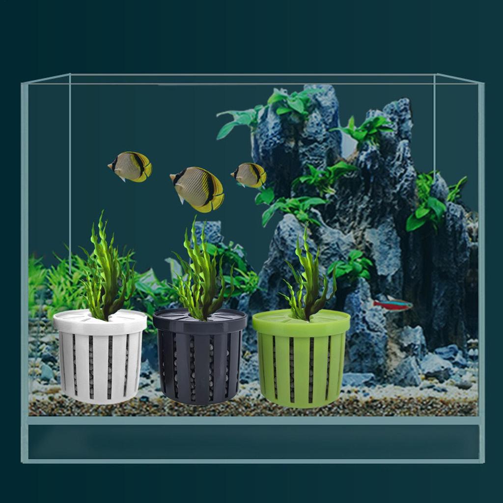 4PCS Fish Tank Hydroponic Planting Basket Potted Plant Holder Water Grass Aquatic Plant Aquarium Accessories