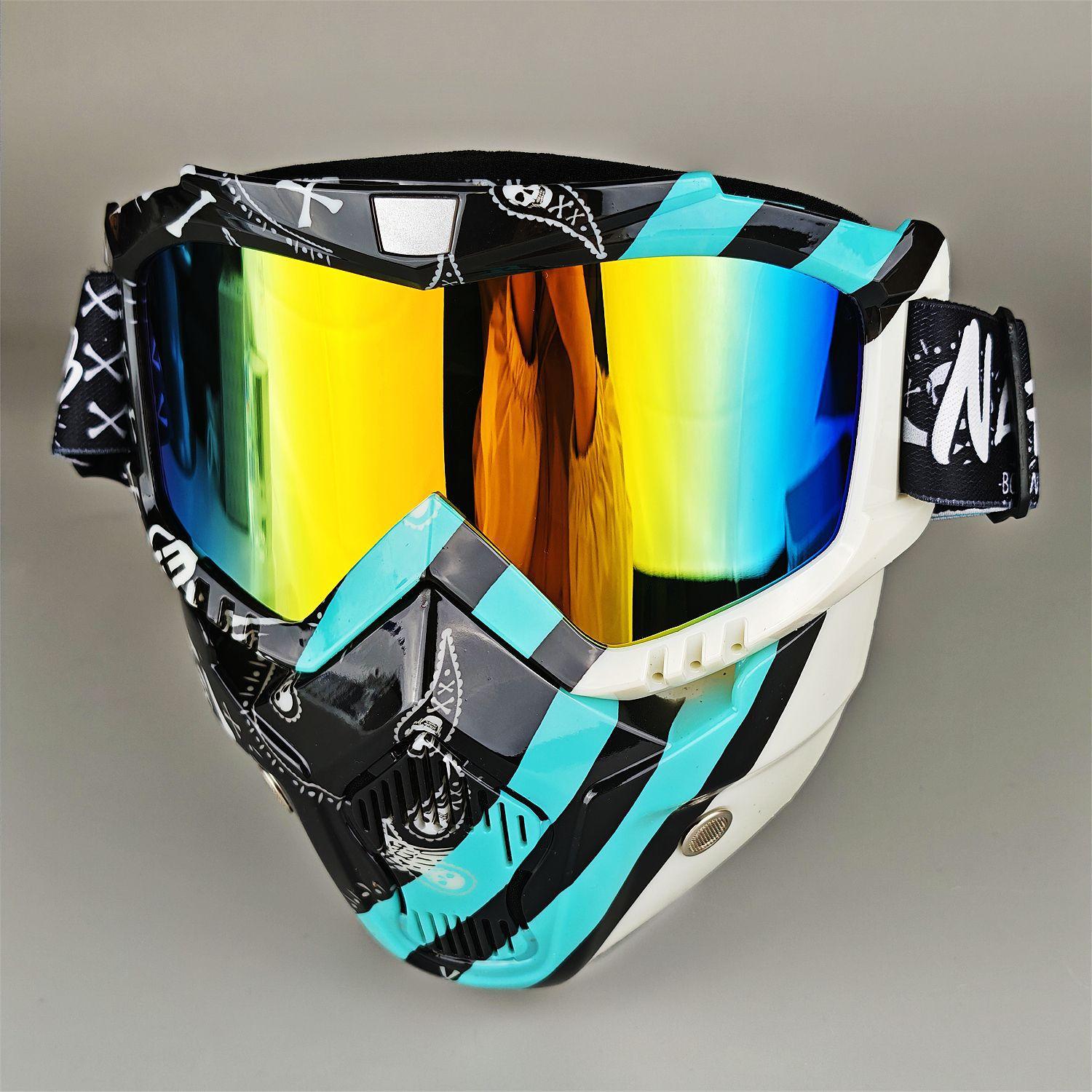 Очки Маска Велосипедная Лыжная Маска Антибликовые Анти-УФ Уличные Очки Ветрозащитные Многофункциональные