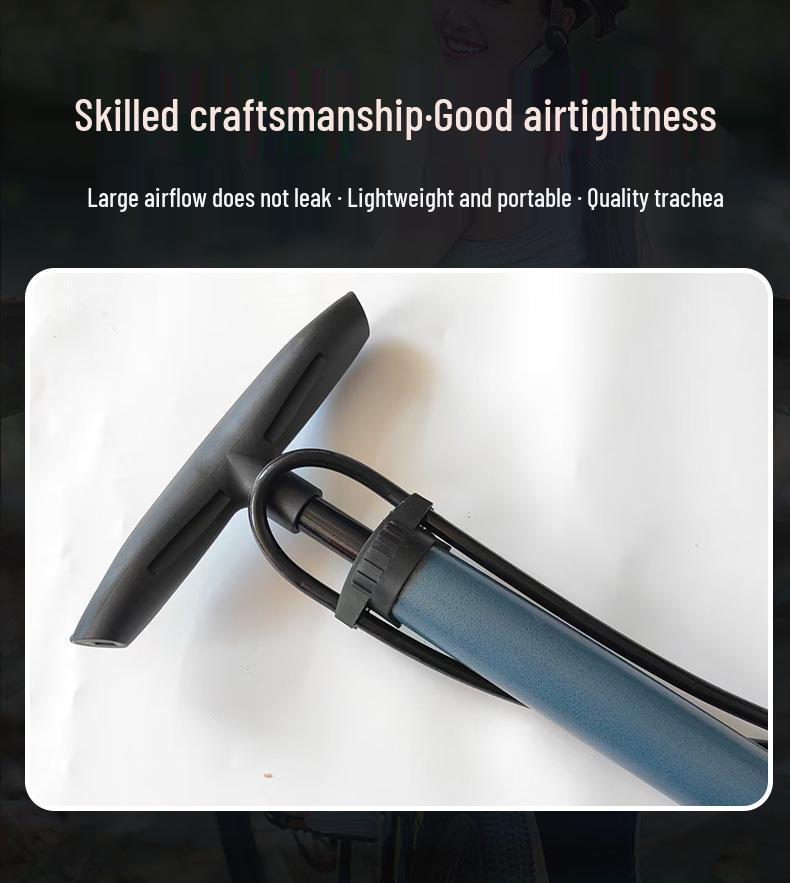 Compact High-Pressure Air Pump with Gauge for Bikes and Electric Vehicles