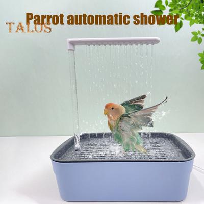 Automatisches Vogelbad mit Pumpe, elektrische Papageienbadewanne mit zirkulierendem Wasser, Vogeldusche, Behälter, Käfigzubehör für Sittiche, Nymphensittiche, Afrikaner