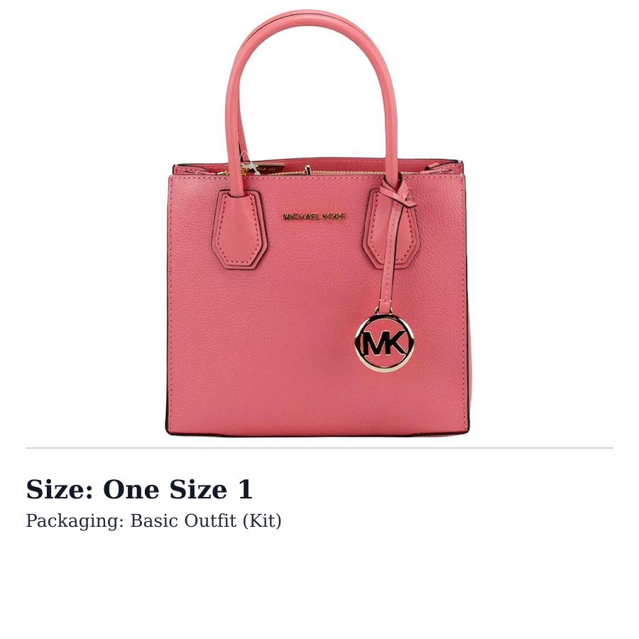MICHAEL KORS Mercer Litchi Grain Leather One Shoulder Handbag Medium Womens Grapefruit 35S1GM9M2L-GRAPEFRUIT
