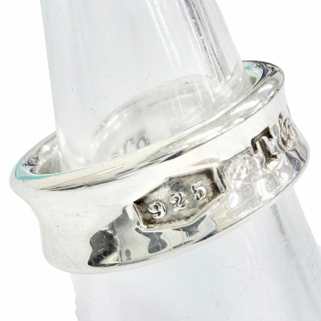 Great TIFFANY&Co. Ring ring 1837 Narrow Ring Medium Silver 925 Women Used