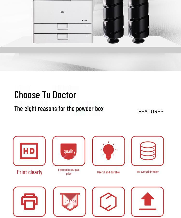 Deli XT84 M351Rx Black Toner Cartridge - High Capacity for Photocopiers