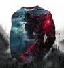 2026 Fashion Men's 3D Printed Round Neck Long Sleeve Loose Sweatshirt Japanese Samurai Sports Leisure Autumn Streetwear 2026