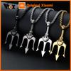 Vnox Stylish Neptune Trident Pendant Necklaces for Men Women,Hip Hop Stainless Steel Statement Sea Necklace Rock Punk Accessory