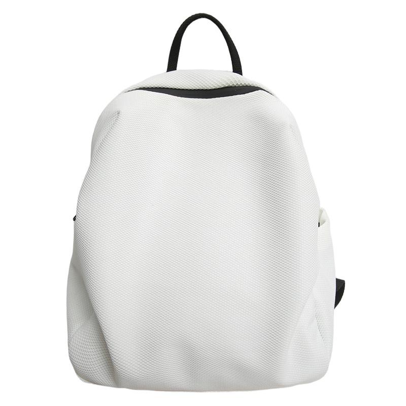 Korean-style Backpack, Large-capacity, Niche Solid-color Commuting Backpack, Casual Schoolbag for Both Shoulders
