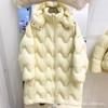 Shopping mall white duck down winter light luxury medium and long women's Pinghu down jacket loose hooded fashion trend