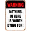 Metal Sign No Stupid People Tin Wall Decor Retro Home Bar Garage Man Cave