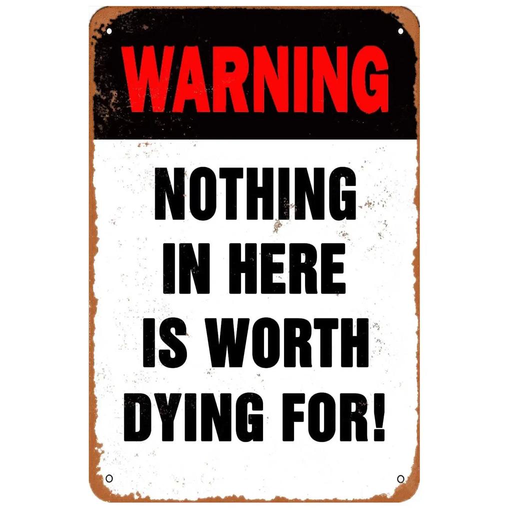 Metal Sign No Stupid People Tin Wall Decor Retro Home Bar Garage Man Cave