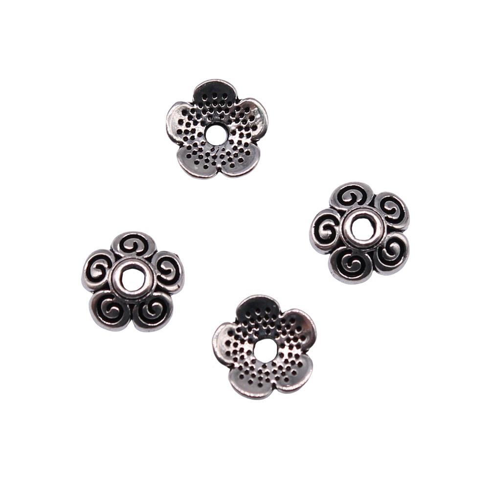 Multi Color Swirl Flower Bead Caps Spacer Beads For Jewelry Making Components