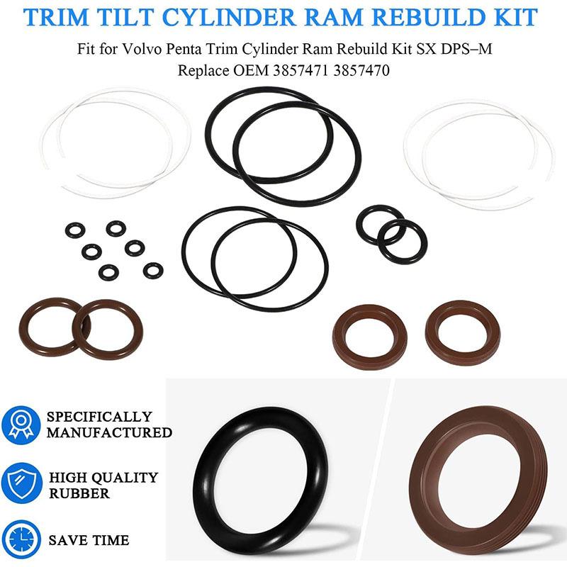 For Volvo Penta Trim Cylinder Ram Rebuild KIT SX DPS -M 3857471 3857470 FSM007 Boat Accessories