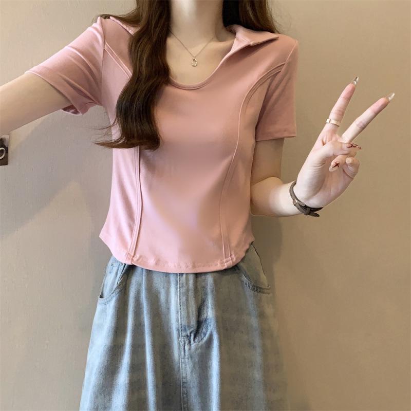 Kadın Yazlık Slim Fit Pamuk Polo Tişört Balıksırtı Tasarımı ve Özel Logolu