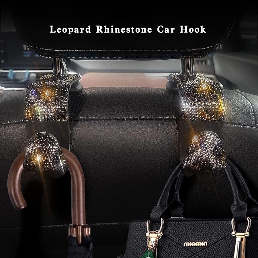 4 Pcs Car Seat Hooks for Purses and Bags, Headrest Hooks with Car Accessories