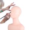 Multi Function Makeup Practice Model, Esthetics Soft Mannequin Head with Shoulders Massage Wig Hat Display Silicone PVC Skin Texture Facial