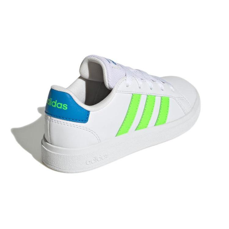 (GS) Adidas Grand Court 2.0 Lifestyle Tennis 'White Solar Green' Kids' GW6505