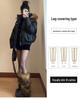 Black Woolen A-Line High Waist Korean Style Women's Bootcut Shorts for Autumn/Winter