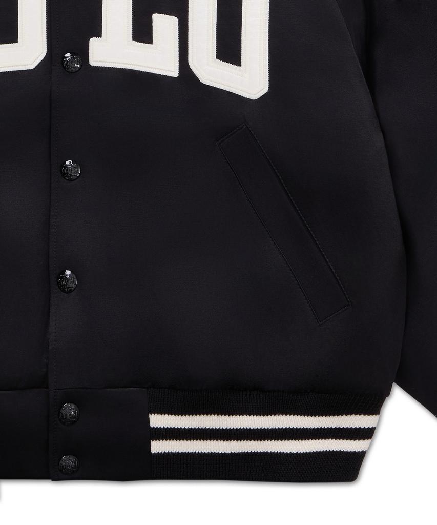 Polo Ralph Lauren Logo Satin Bomber Jacket - Black