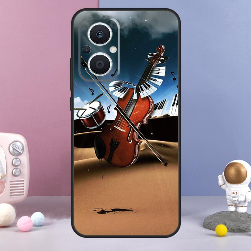 Violin Piano Funda For OPPO Reno 8 Lite 11F 12F 13F 14F 10 11 12 13 14 Pro OPPO Find X9 X5 X6 X8 Pro Case