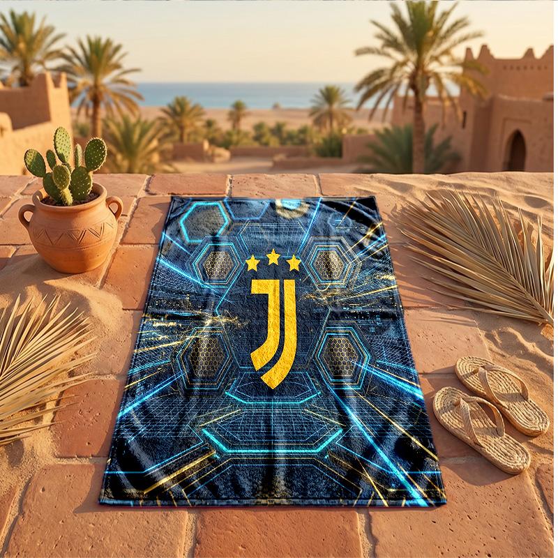 Asciugamano da Spiaggia in Microfibra con Stampa Juventus FC Asciugatura Rapida Assorbente Grande Asciugamano per Spiaggia Nuoto Viaggio