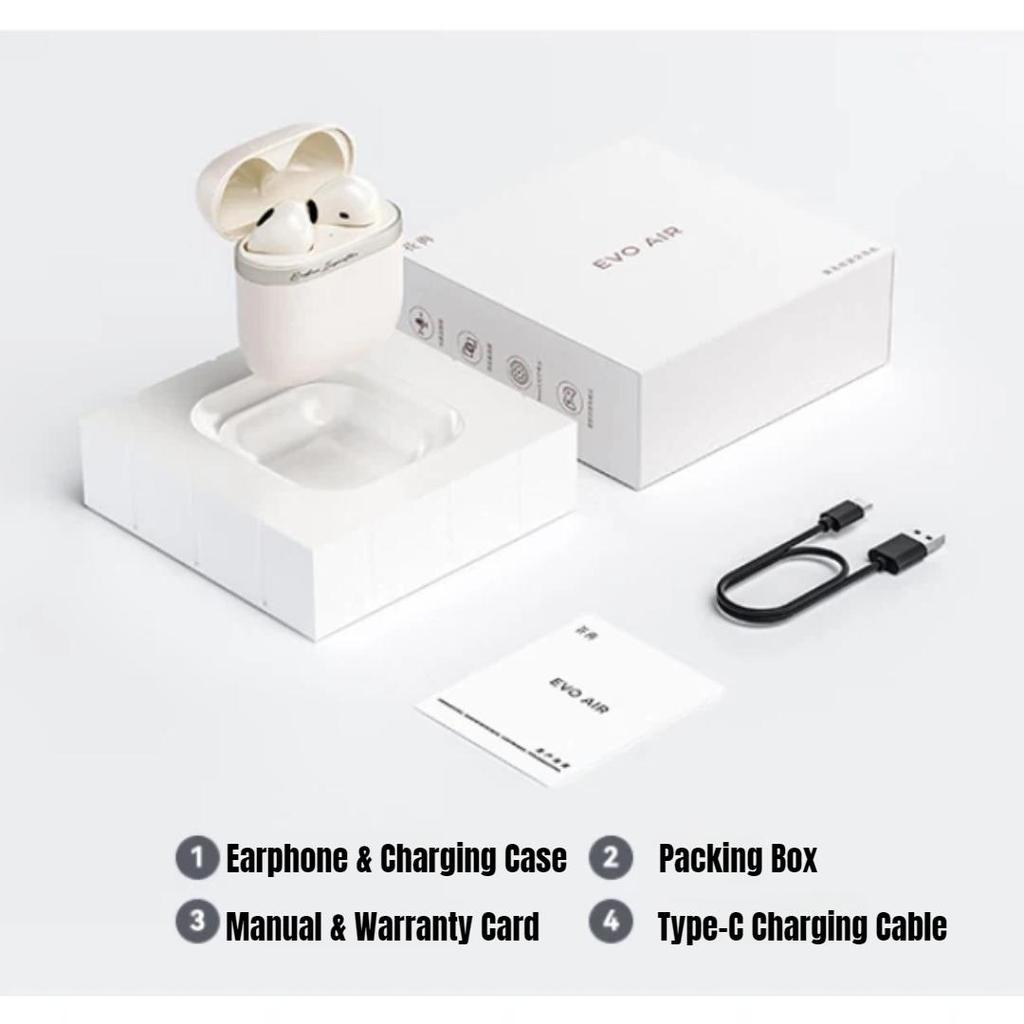 EDIFIER Wireless Bluetooth Earphones, Semi In-Ear Style, 32-Hour Long Battery Life, Bluetooth 5.4, White