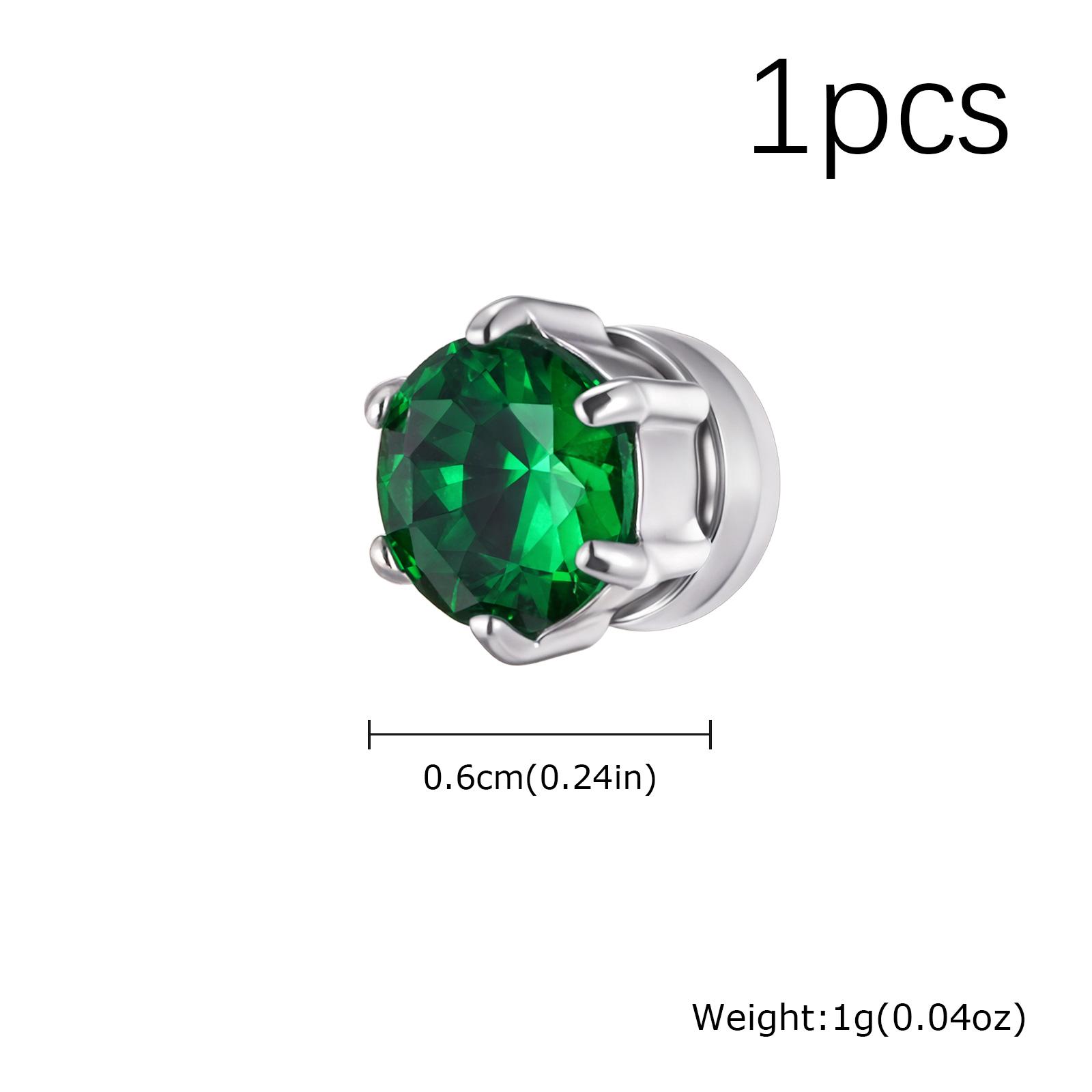 

Shiny Round Cubic Zirconia No Piercing Magnetic Fake Earrings Hypoallergenic Stainless Steel Earring Stud Clip Not Easy to Fall