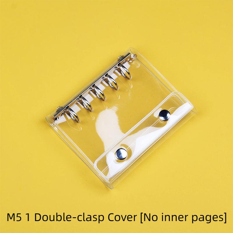 1Pcs Clear Pvc Ring Binder With Waterproof Cover Snap Closure For School Office Journaling Photo Album