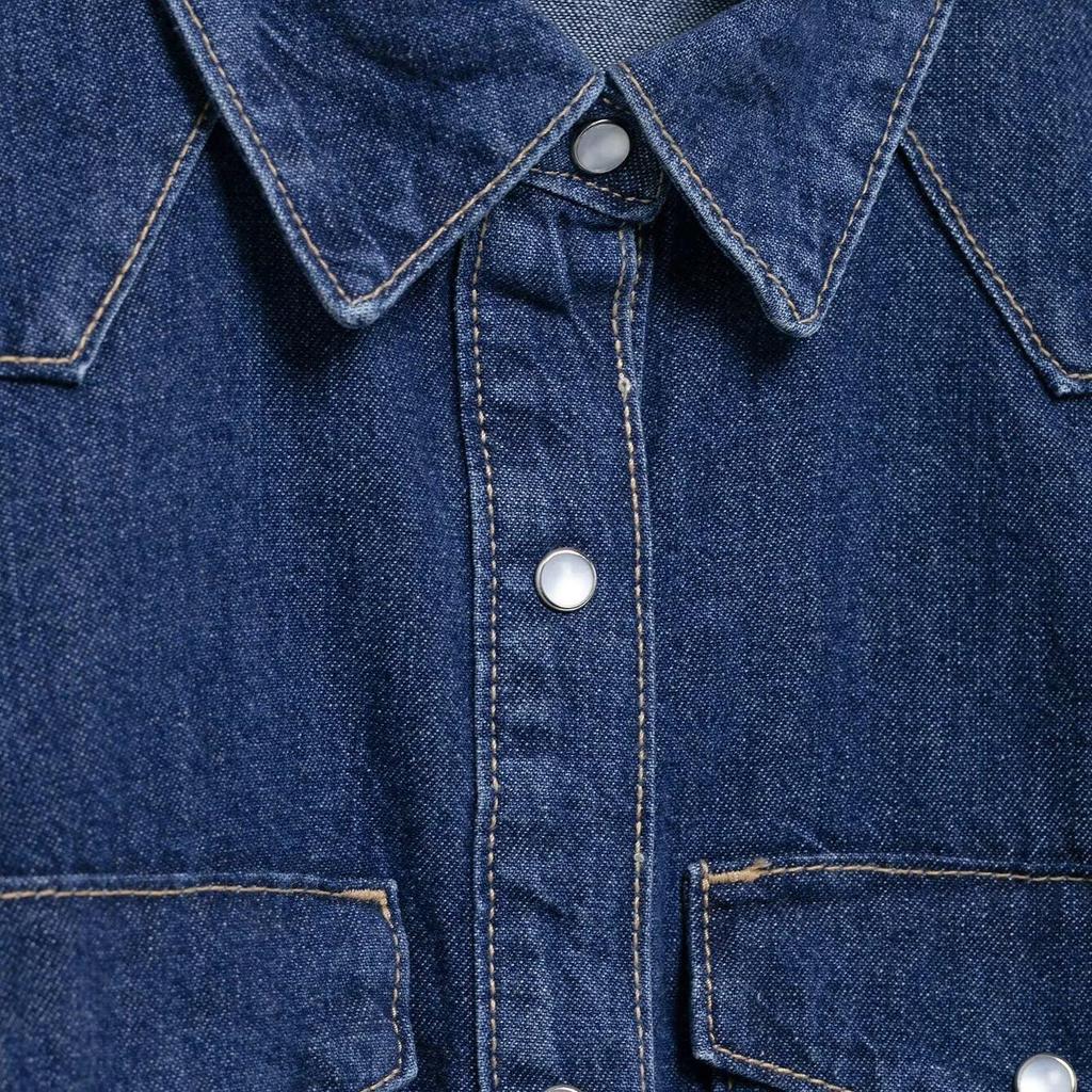 2025 Spring Women's Denim Shirt with Belt and Pleated Long Pants Set