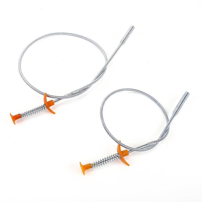 Flexible Hand Press Drain Cleaner Claw Grabber Pick Up Tool for Sewer Clog Remover