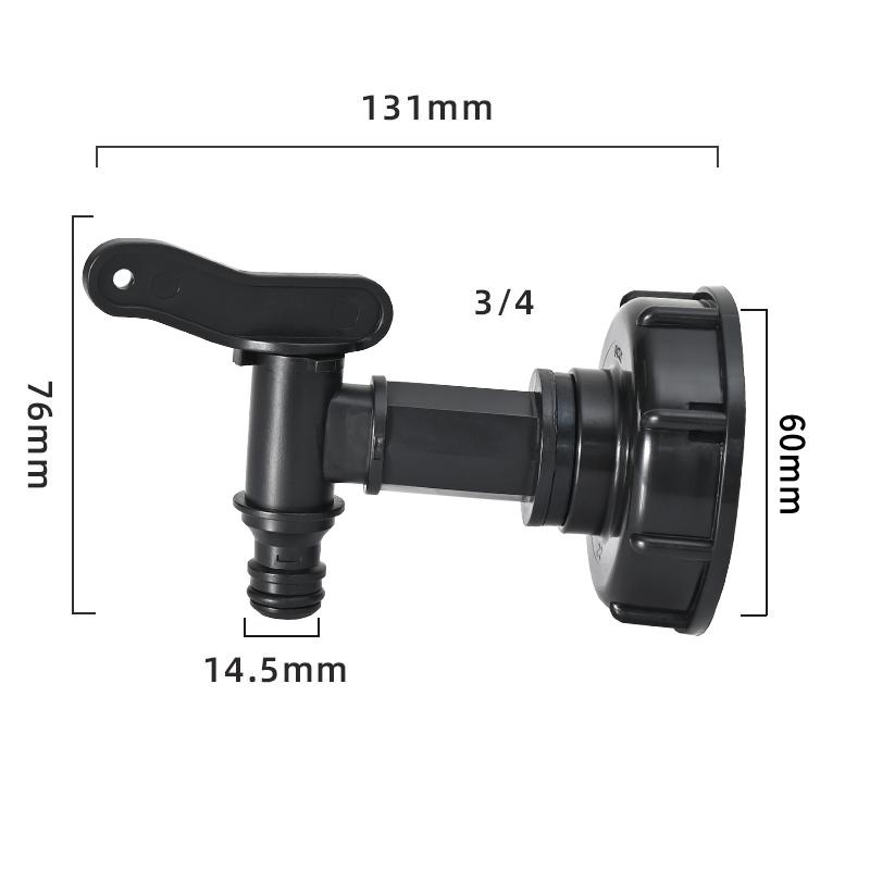 Ibc Tank Tap Adapter 1/2" 3/4" S60 Thread Connector Ton Bucket Valve Joint Accessories Ibc Tank Fitting 1-Inch Valve Adapter