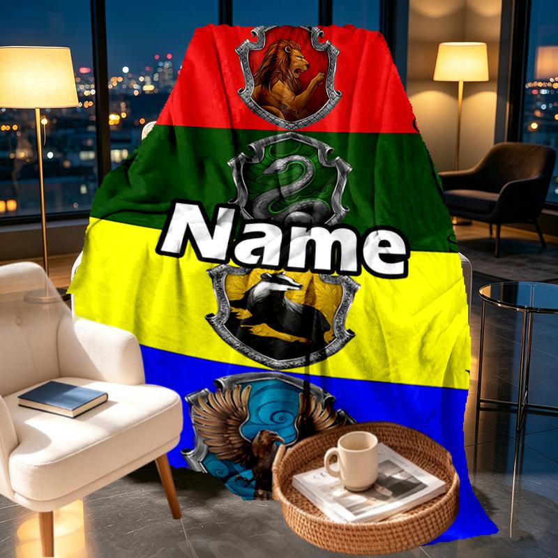 Custom Name Personalized Harry  Potter Print Blankets, Home Decor, Bedroom, Sofa, Camping, Couch, Gifts for Birthday Christmas