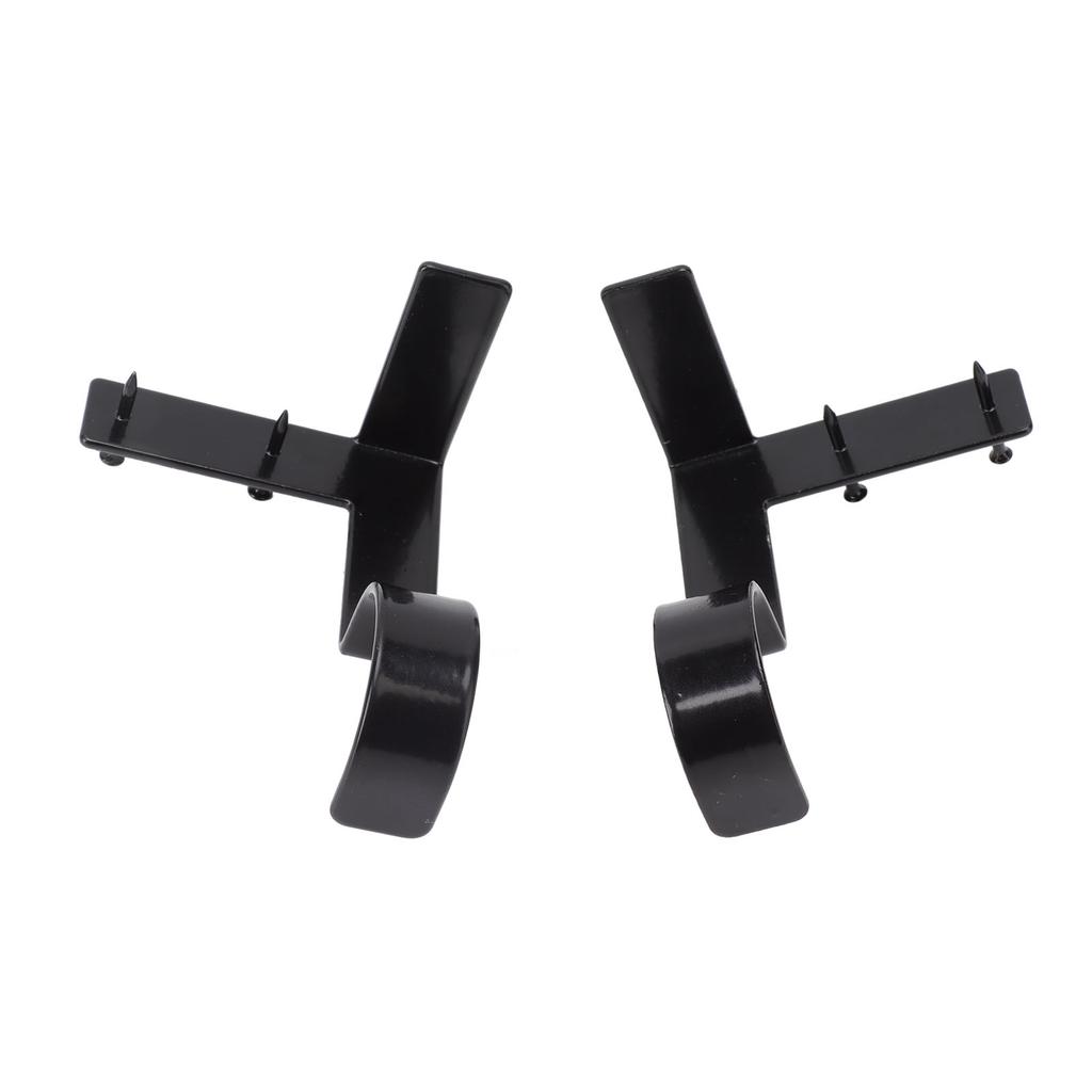 2 Pcs Curtain Rod Bracket Steel 20lb Load Bearing Easy Installation Single Curtain Rod Hooks for
