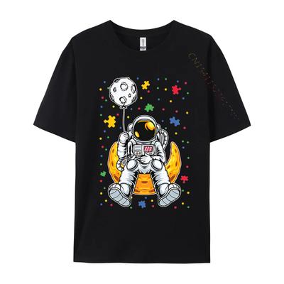 Astronaut Planet Balloon Puzzle Tshirts Fashion Casual Novelty Tee Graphic Adults Tshirts Tees Tops Harajuku