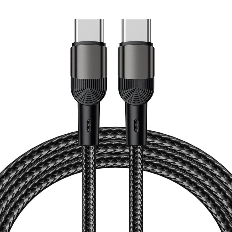 100W Dual Type-C Fast Charging Cable, 6A C-to-C for Huawei, Apple, Universal Mobile Use