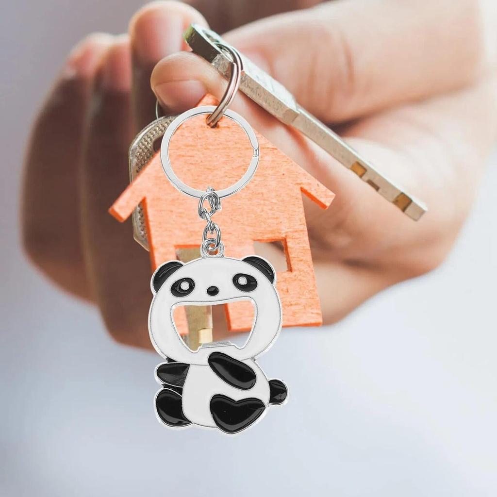 Cute Pand Bottle Opener Keychain Beer Soda Beverag Bottle Opener Keyring ,Gift for Christmas and Birthday