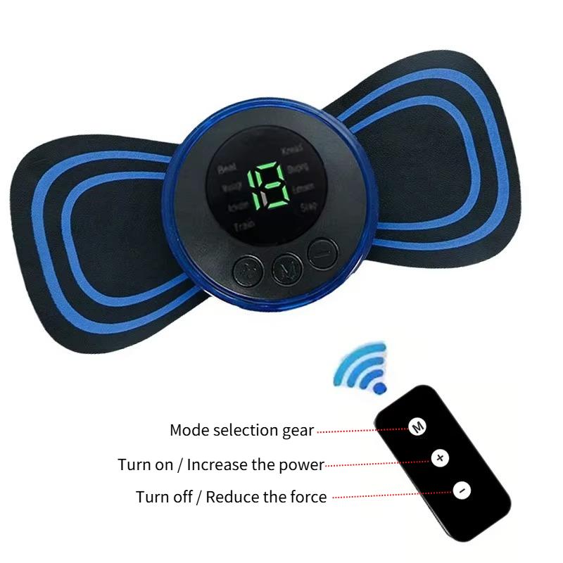 Elektrisches EMS-Nackenmassagegerät Mini Cervical Back Patch Stimulator Massageador Matte Tragbare Gel Pad Aufkleber Slim