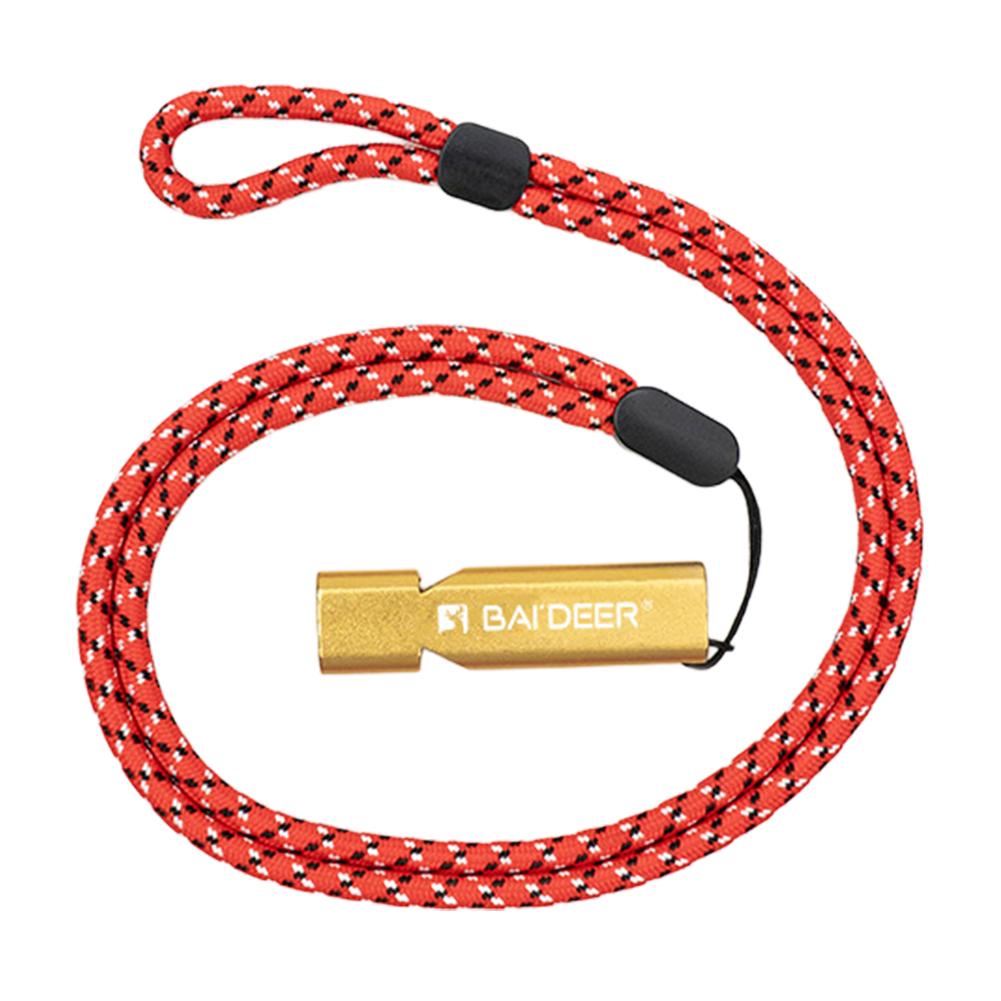

Outdoor Emergency Whistle Aluminum Whistles with Paracord Lanyard for Camping Hiking Fishing Hunting, Loud Safety Rescue Signal