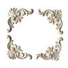 4 Carved Application Frame Wood Carvings Unsumed Figure Corner of Wooden Figures Decorative Strips