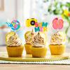 Party Summer Cake Toppers With Paper Flag Inserts Kids Birthday Prop Festival